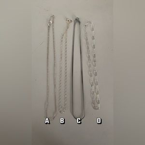 Silver necklaces